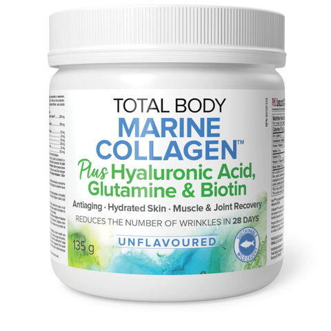 Total Body Marine Collagen ™ avec acide hyaluronique, glutamine et poudre de biotine