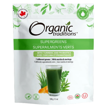 Supergreens avec curcuma et probiotiques