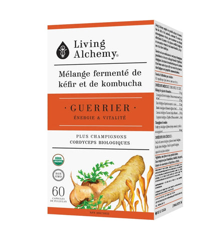 Mélange fermenté de kéfir et de kombucha - Guerrier (énergie et vitalité) 60caps