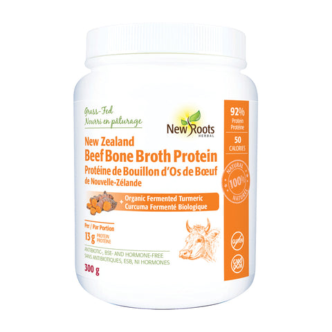 Protéine de bouillon d'os de boeuf + curcuma fermenté biologique