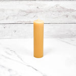 Bougie colonne en cire d'abeille naturelle de 6 pouces