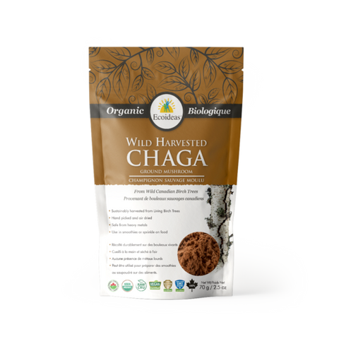 Chaga moulu biologique ECOIDEAS