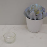 Photophore en verre transparent