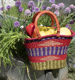 Panier en herbe africain tissé à la main