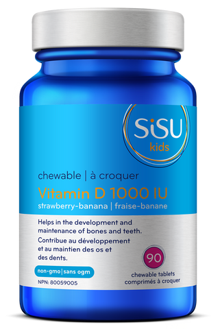 Vitamine D3  1000 IU fraise-banane à croquer