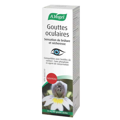 Gouttes oculaires - Soulage rapidement les yeux secs, irrités et fatigués 10 mL - A.Vogel