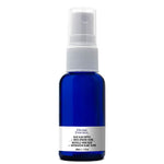 Bouteille verre bleu + vaporisateur blanc