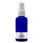 Bouteille verre bleu + vaporisateur blanc
