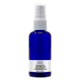 Bouteille verre bleu + vaporisateur blanc