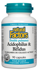 Acidophilus et Bifidus Double Puissance 10 milliards de cellules actives